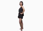 Sexy Silky Stylish Womens Satin Pyjamas Ladies Sleeveless Top and Wide Ruffled