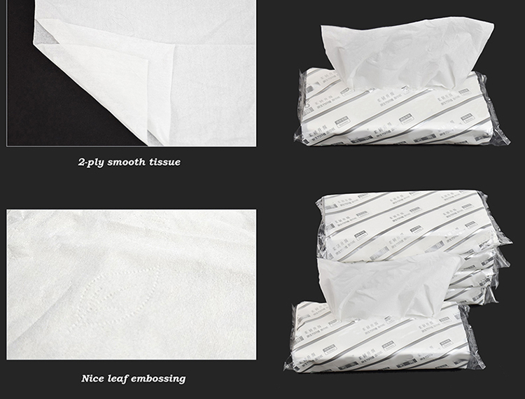 Bamboo Nontoxic Disposable Facial Tissue 210x180mm For Travel