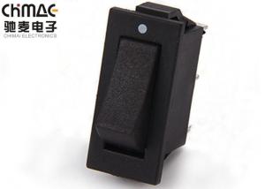 China KCD3 Black Electrical Rocker Switches 6A 125VAC ON - ON Brass Paddle wholesale