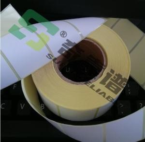 China DT Direct Thermal Adhesive Thermal Sticker 58*40mm Yellow Glassine Liner wholesale