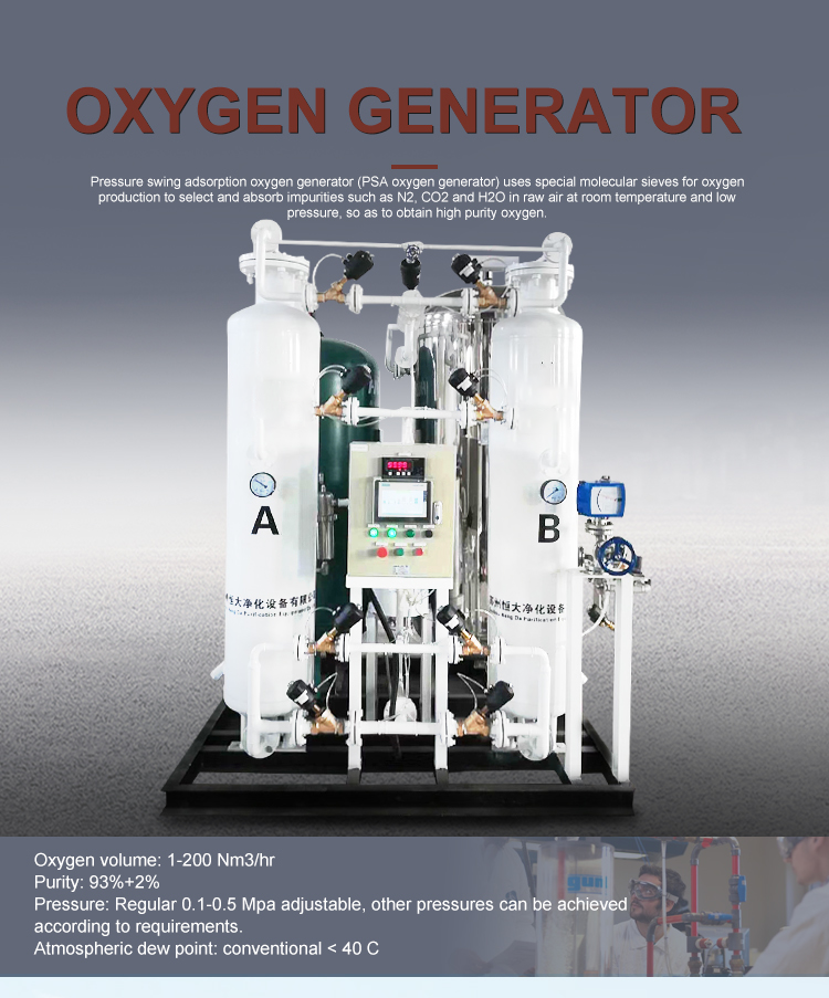 Oxygen making plant medical oxygen generator gas generating plant price