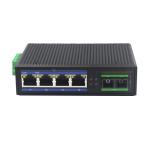 Din Rail Unmanaged Industrial POE Switch 1 Fiber Port 4 POE Ports