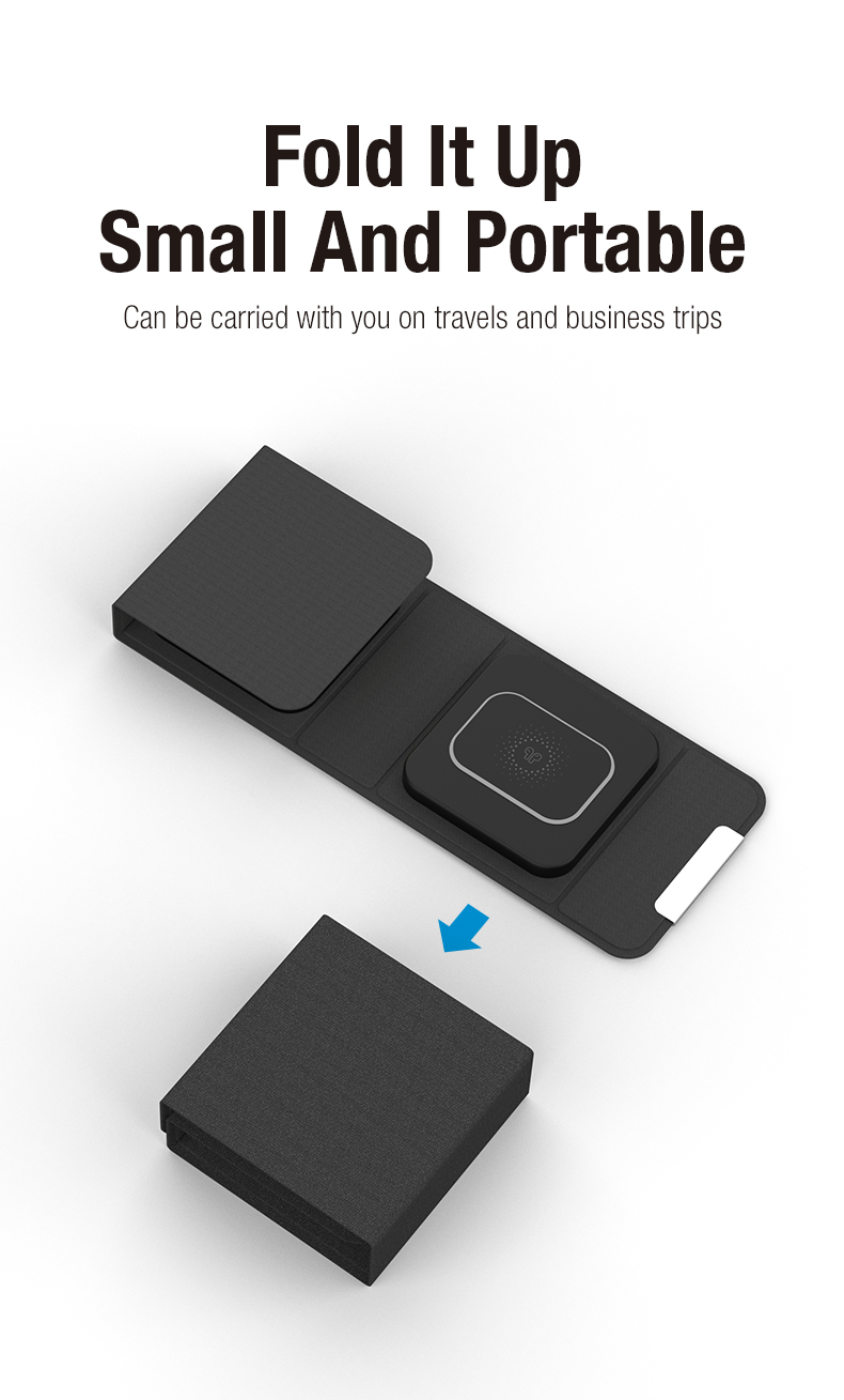 Wireless Charging Smart Watches Supported by Multifunction PU Leather Charger OEM/ODM