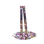 Metallic Foil Party Eco Friendly Wedding Confetti Poppers Transparent