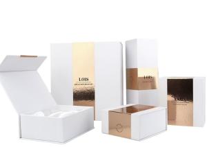 China Hot Stamp Foil Luxury Cosmetic Box Pantone Color Eco Paper Cardboard Box wholesale