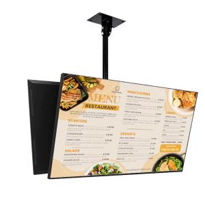 China 8mm Ultra Narrow Restaurant Indoor Digital Menu Board For Fast Food Advertising wholesale