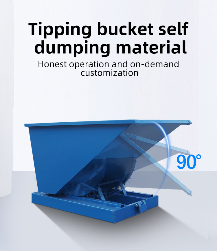 Extra Heavy Duty Self Dumping Hoppers Dumpster Waste Treatment Customized