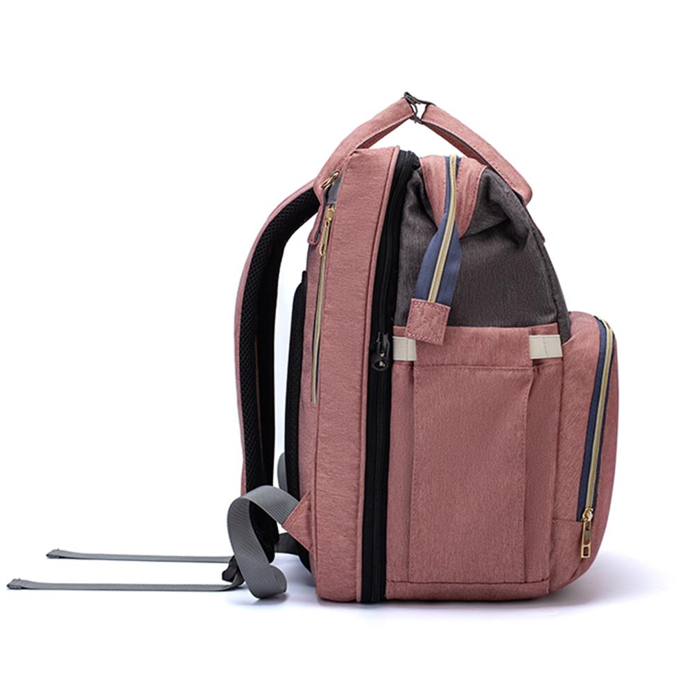 Striped Travel Waterproof Nylon Cloth Diaper Bag Backpack 1150g
