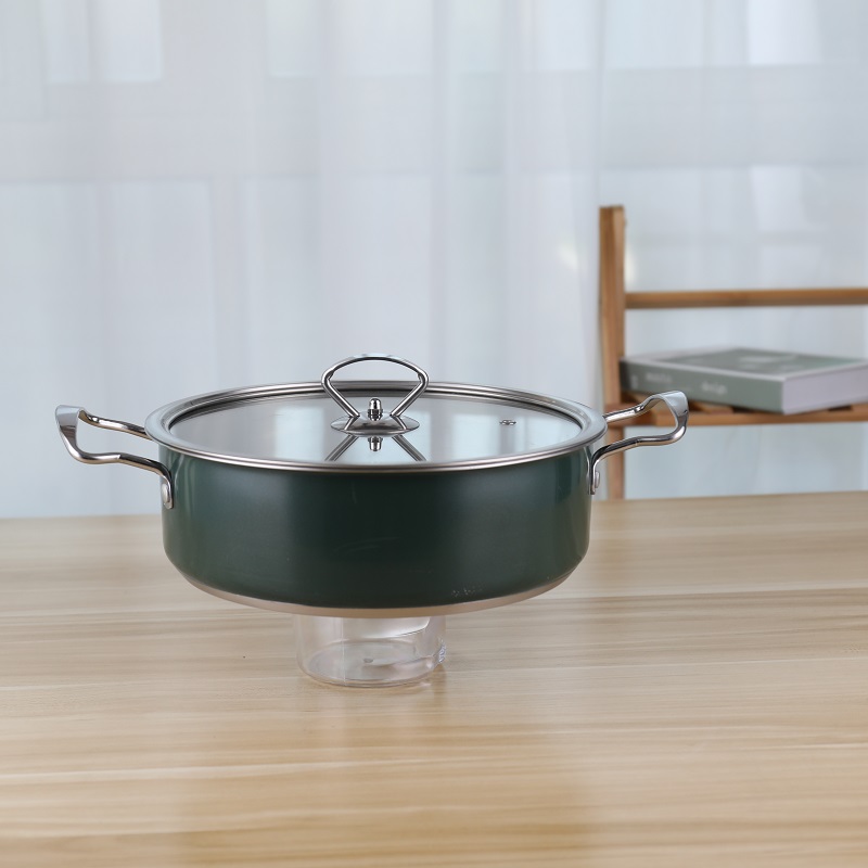 Stainless steel 201 kitchen soup pot restaurant 24cm hot pot cookware for food