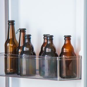 China Clear 330ml 500ml Glass Sparkling Water Bottle With Aluminum Lid Soda Glass Bottles wholesale