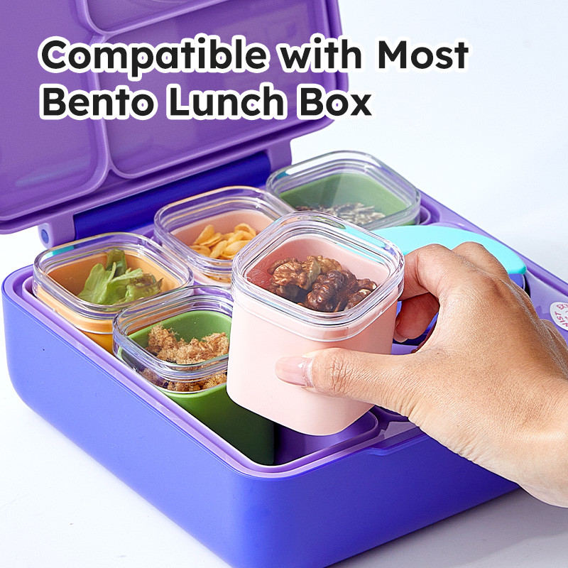 Custom 4 Pack Food Safe Silicone Small Lunch Snack Sauce Cups Containers With Lids