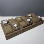 Coffee Color 12 Slot Microfiber Luxury Watch Display Jewelry Watch Organizer