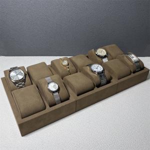 China Coffee Color 12 Slot Microfiber Luxury Watch Display Jewelry Watch Organizer wholesale