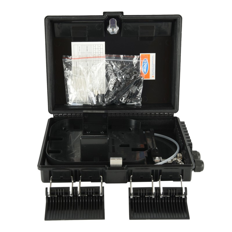 16 Core Black Carton Fiber Optic Distribution Box for FTTH Wall Mounted Terminal Box