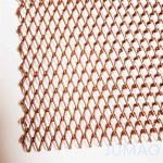 Rhombic Hole Brass Wire Mesh Curtains Ceiling Decoration