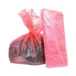Red Disposable Plastic Water Soluble Bags For Hospital Laundry