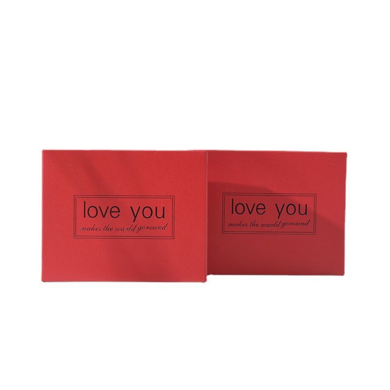 Customized Rectangular Lipstick Perfume Gift Box Wedding Favour Boxes Heaven and Earth Lid High-End Small Gift Box