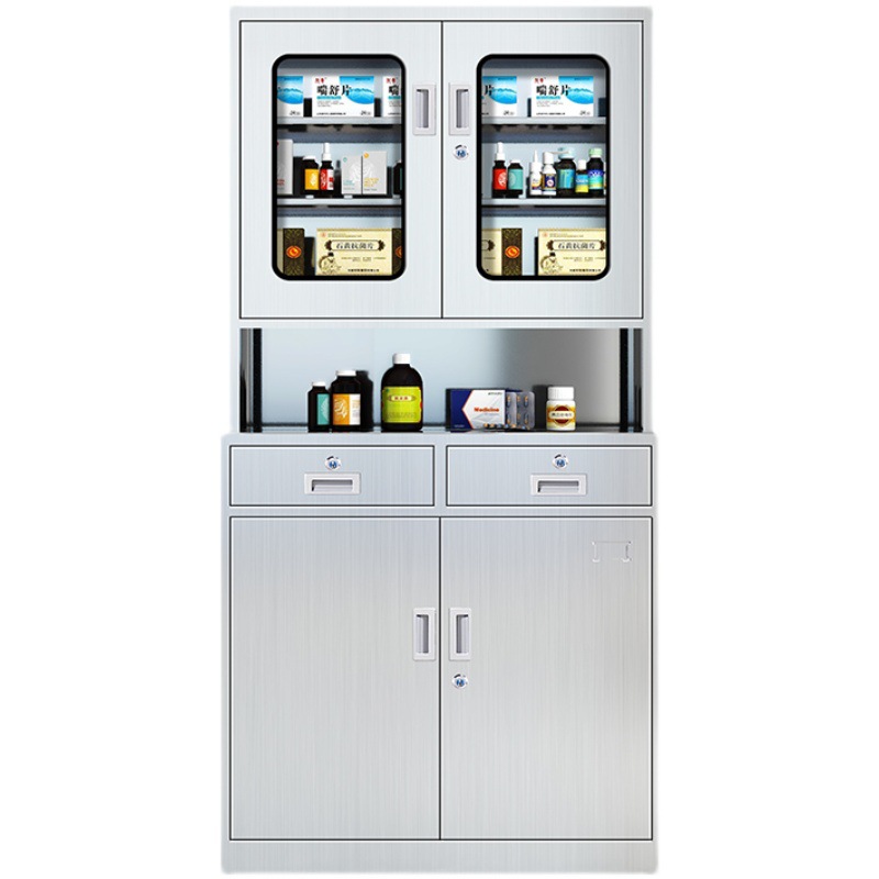 90*40*180cm Specifications Stainless Steel Medicine Cabinet for Hospital and Clinic