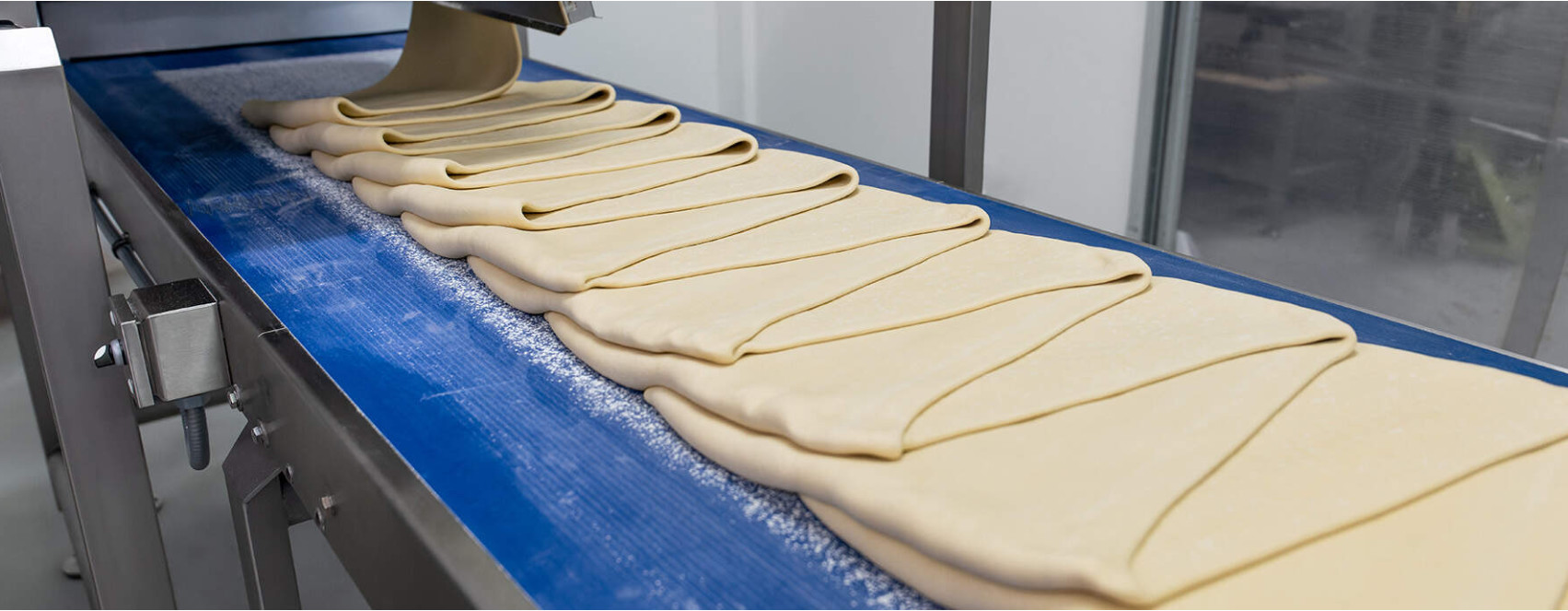 1000kg/h Puff Pastry Production Line Whole Bread Roll Processing Line For Food Factory