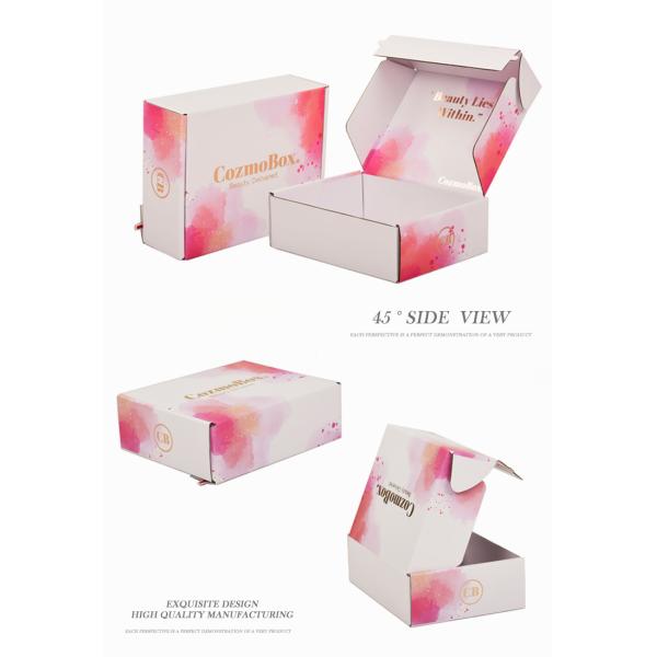 Custom Printed Corrugated Cardboard Packaging Self Sealing Zipper Mailer Box For Shipping