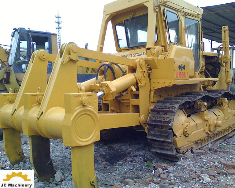 D155A-1 Old Komatsu Dozer Bulldozer / Komatsu High Track Dozer With Three Shank Ripper