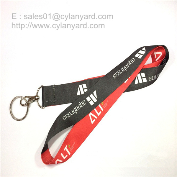 Dye sub printing lanyard with split key ring