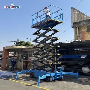 China Indoor Outdoor Mini Mobile Scissor Lift 400kg-3100kg Wheeled Scissor Lift wholesale
