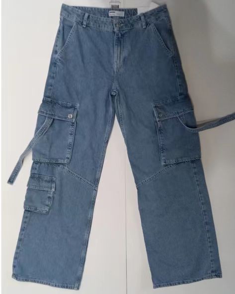 factory manufacturer custom logo wholesale stretch denim pants fashion high