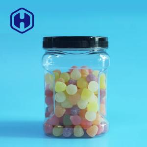 China 720ml 24oz Home Storage Square Plastic Jar Bpa Free Transparent wholesale