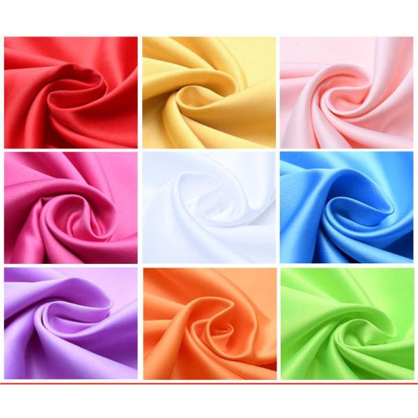 Immediate Delivery High Elasticity Matte 100% Polyester Colorful Satin Fabric for Women's Clothing for Blinds Bedding