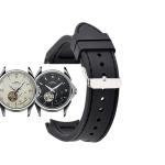 Thick Silicone Rubber Watch Bands , Mens Style Curved Watch Straps