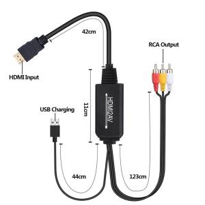 China 2160P HDMI To AV 3RCA CVBs RCA Converter Cable Adapter wholesale