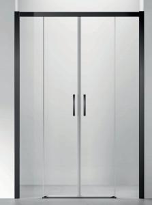 China Stainless Steel,Tempered Glass,Sliding Door ,Matte Black,Bathroom Shower Room wholesale