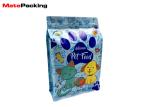 Matte Colorful Printing Dry Food Packaging Bags , Flat Bottom Pet Dog Treat Bag