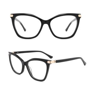 China CatEye Shape Acetate Frame Glasses , 180 Degree Flexible Hinge Glasses wholesale