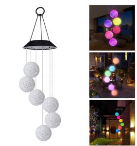 China IP65 Waterproof 6 Crystal Ball Solar Wind Chime Lights wholesale