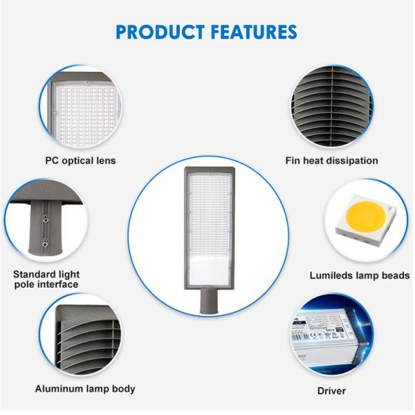 Waterproof Highway Road LED Cast Aluminum Street Lamp AC85-265V 120lm/W