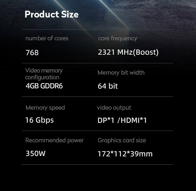 Radeon RX 6400 Graphics Card AERO ITX 4G Gaming Computer Graphics Card
