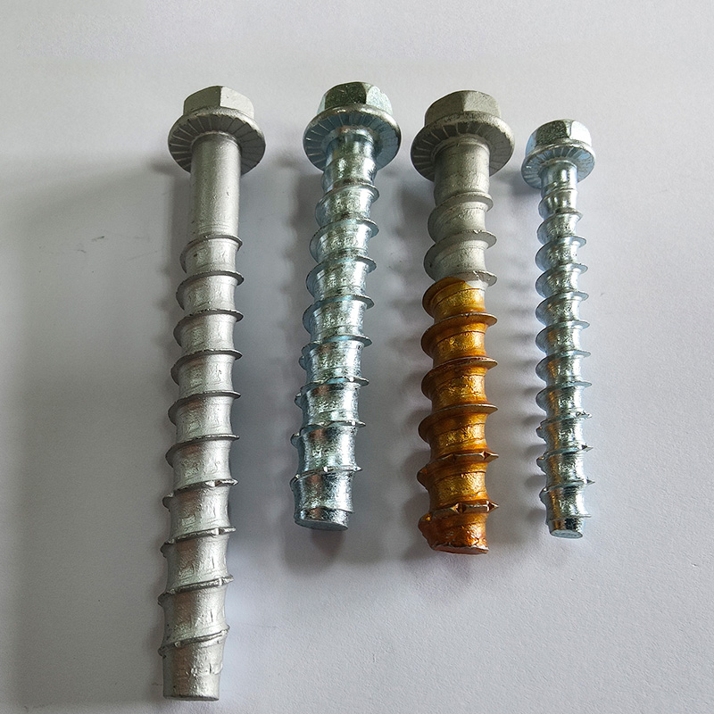Large mechanical Dacromet 110B Hot Dip Galvanizing Serrated Hex Flange Head Concrete Screw Anchor