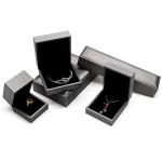 Luxury Wedding Jewelry Ring Storage Gift Box Brushed Leather