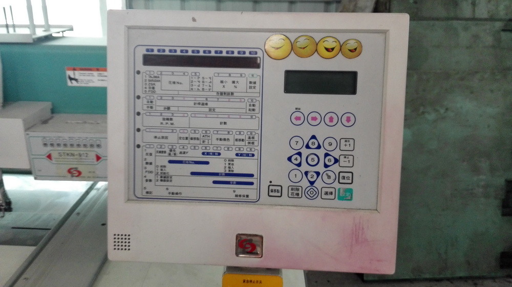 9 Needles 12 Head Tajima Used Embroidery Machines 3 Phases STKN-912