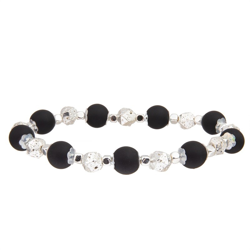 Lady White Natural Turquoise Bracelets Customized With Shine Rock Ball