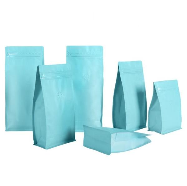 plastic side gusset coffee bag flat bottom coffee beans bag flat bottom coffee