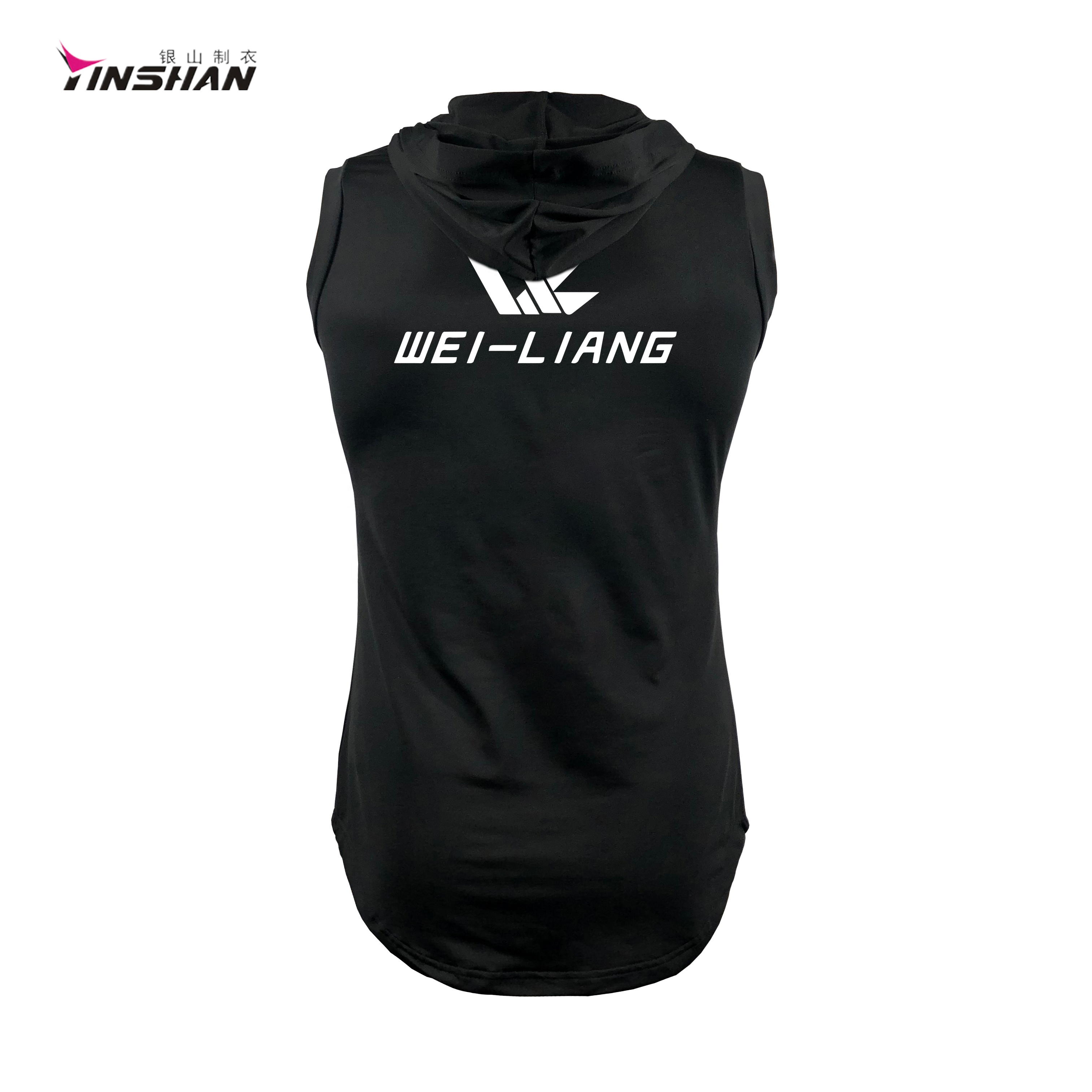 Custom Logo Hot Muscle Sleeveless Shirt for Unisex Summer Casual Hooded Gym Vest