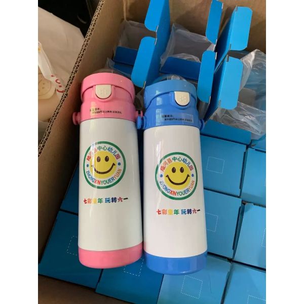 350ml And 500ml Sublimation Water Bottle Blanks With Straw Diy Custom Stainless Steel Water Bottle Sublimation