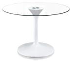 Custom Glass Tabletops , Round Clear White Tempered Glass Table Top