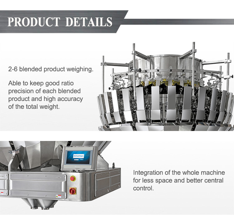 M/P 0.5L / 0.8L Blending Multihead Weigher Machine 32 Head For Raisin Dried Kiwi Dried Strawberry