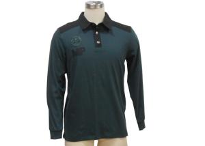 China Button Down Long Sleeve Mens Polo T Shirts Stand Up Polo Collar T Shirt wholesale