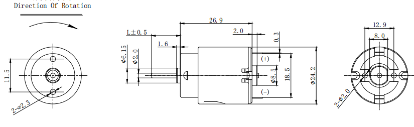 RC-260SA Motor Drawing