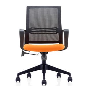 China Modern Staff Black Nylon Mesh Chair , Mid Back Office Furniture Swivel Chairs wholesale